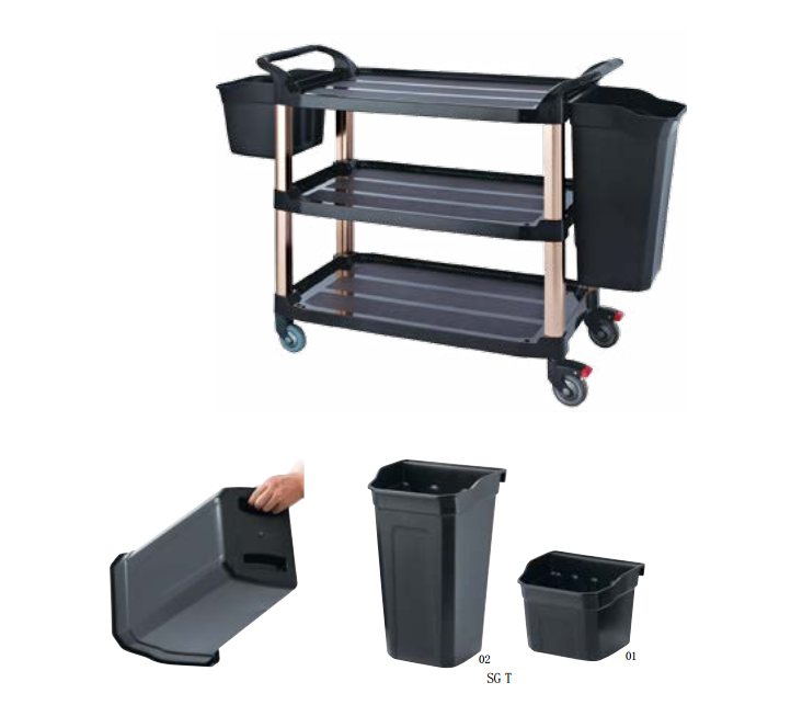 新品酒店移動(dòng)收碗車(chē)收餐車(chē)多功能塑料送餐小推車(chē).png